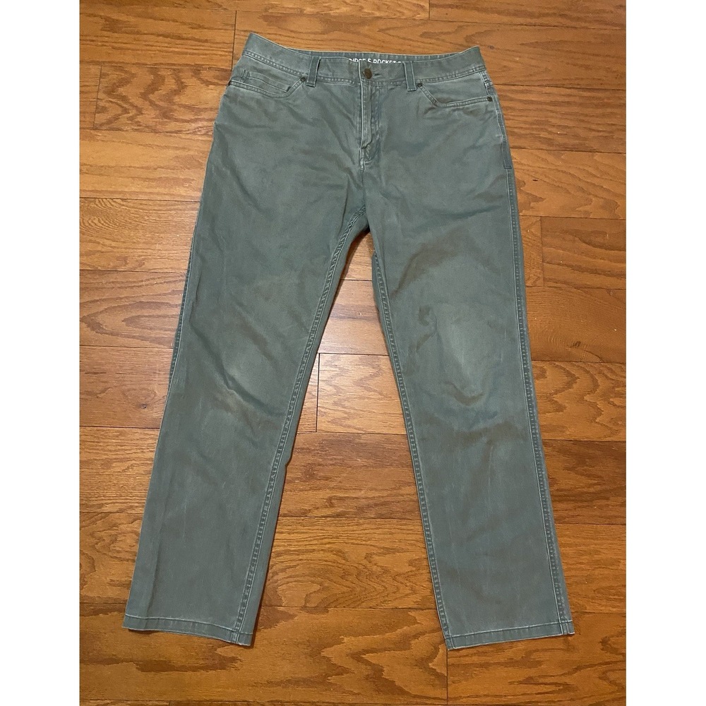 Toad & Co 5 Pocket Mission Ridge Pant Lean Fit Beetle Veg Wash Mens 33x30